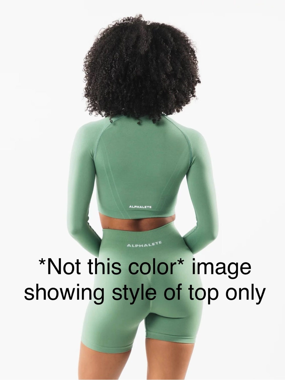 Alphalete Performance Seamless Black Long Sleeve Crop